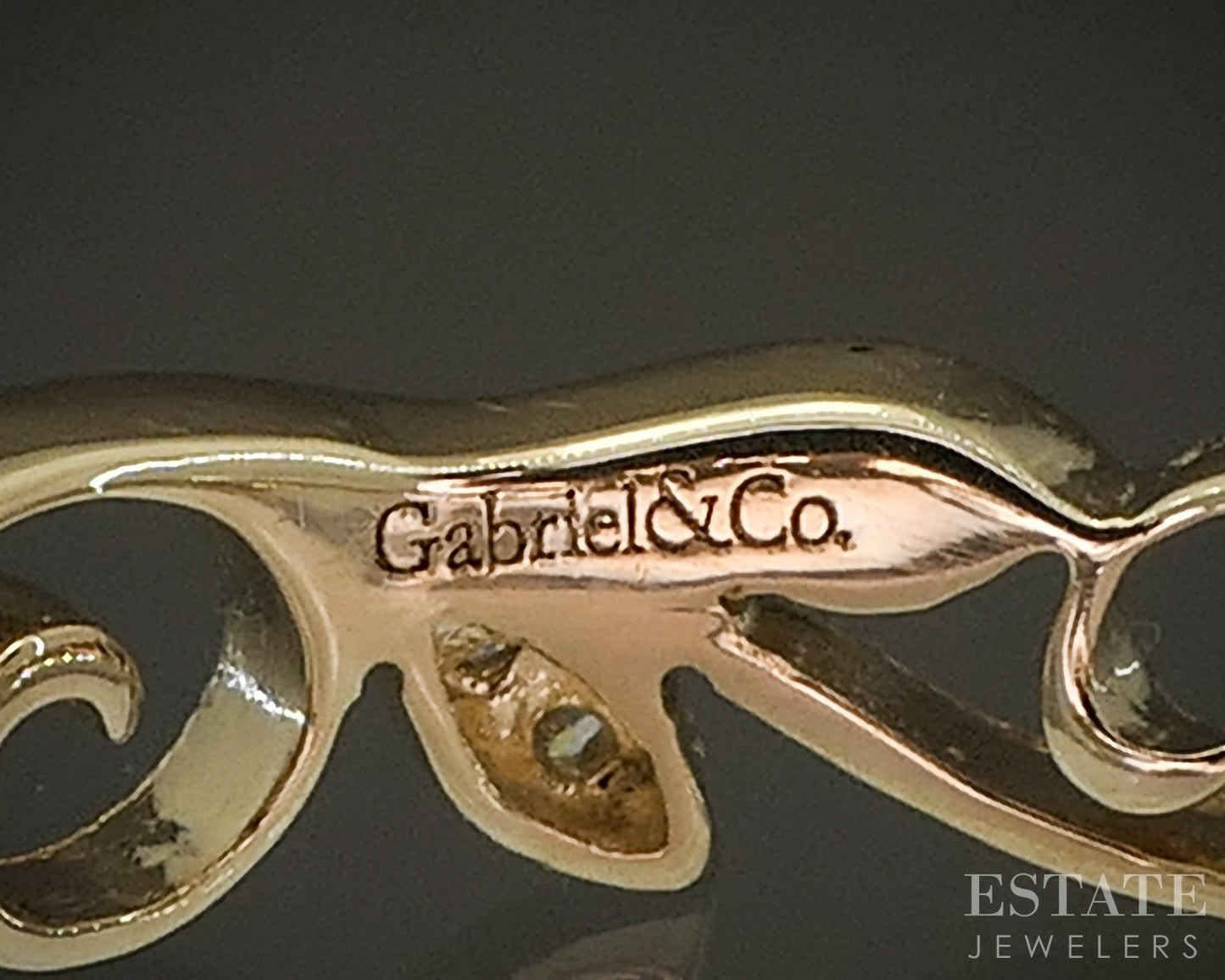 14k Yellow Gold Natural Diamond Gabriel & Co. Stackable Band 3.1g p24302