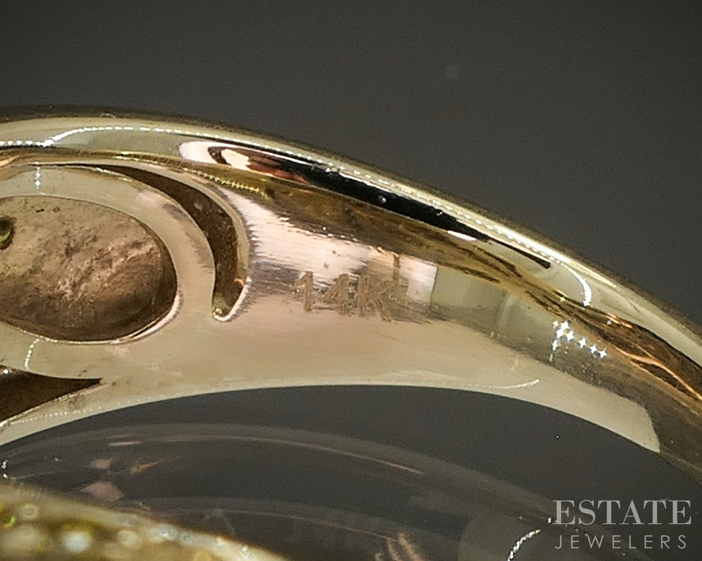 14k Yellow Gold Natural .73ctw Yellow & White Diamond Ladies Band 6.2g p23933