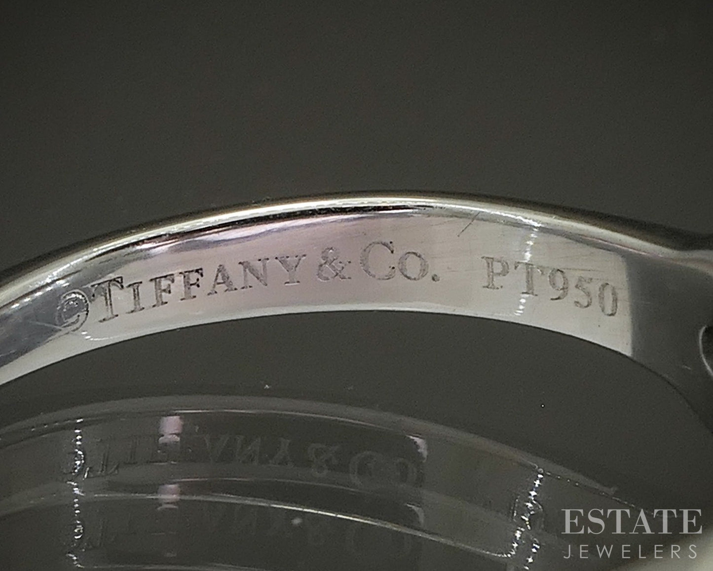 Platinum Tiffany & Co. Round Natural .59ct Diamond Solitaire Ring 5.1g p24199