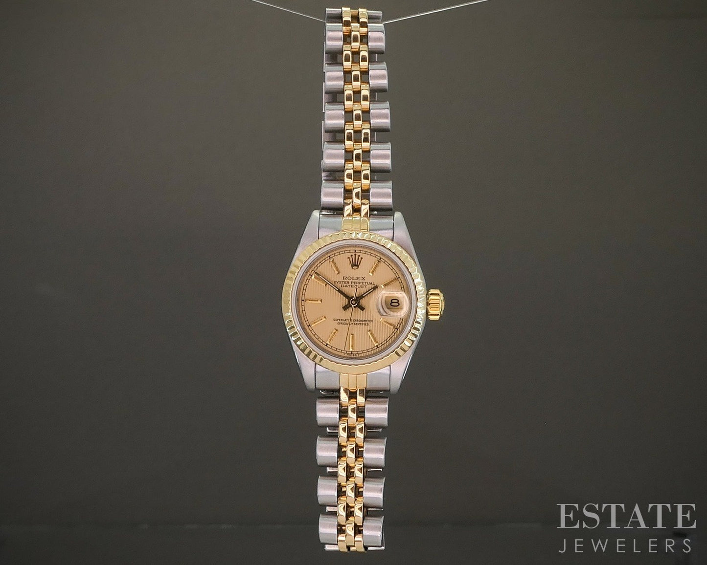 1984 Rolex Datejust 69173 Two Tone Tapestry Dial 26mm Ladies Watch p25289