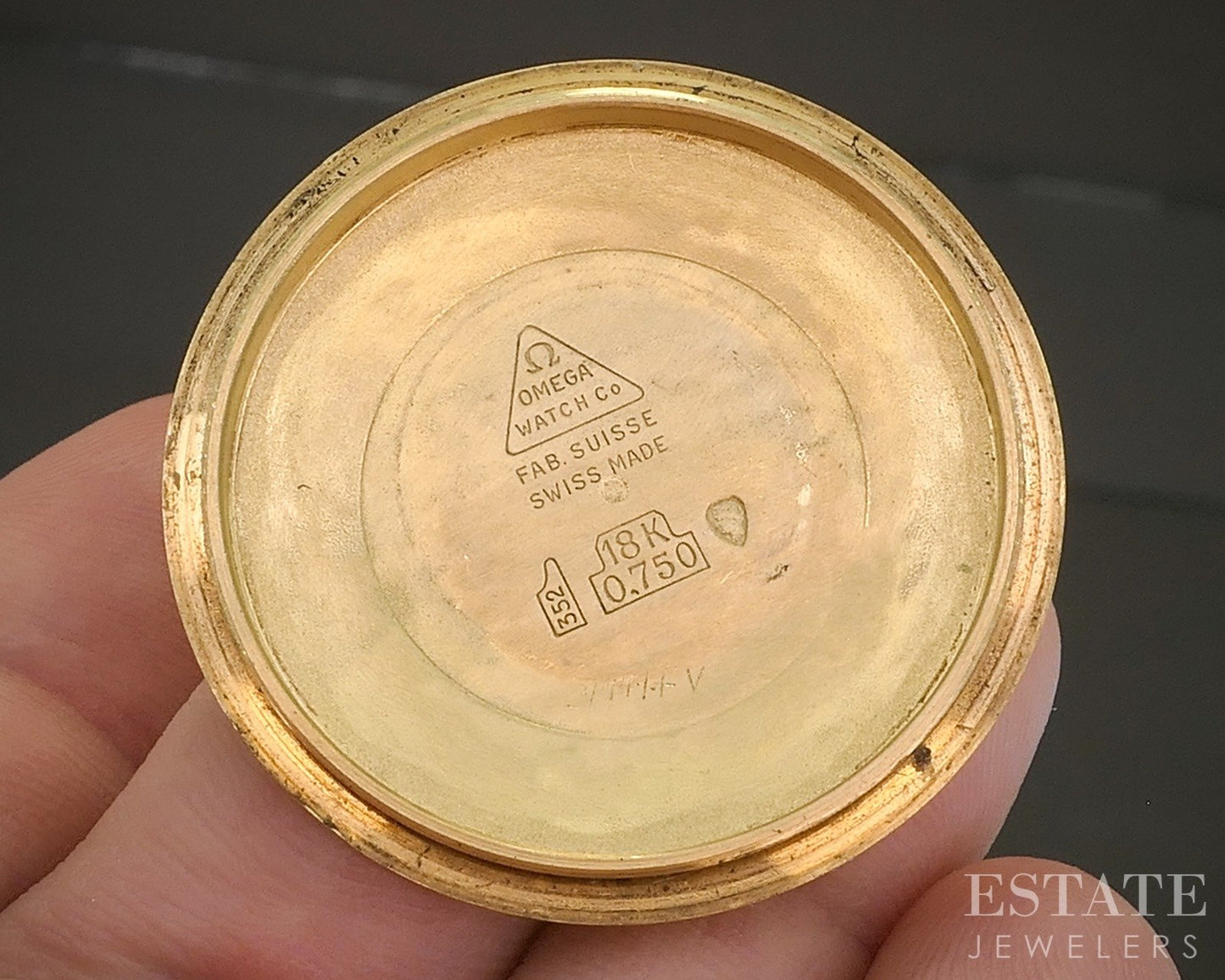 Vintage 1959 Omega Constellation Pie Pan 18k Yellow Gold Cal. 551 Watch p26351