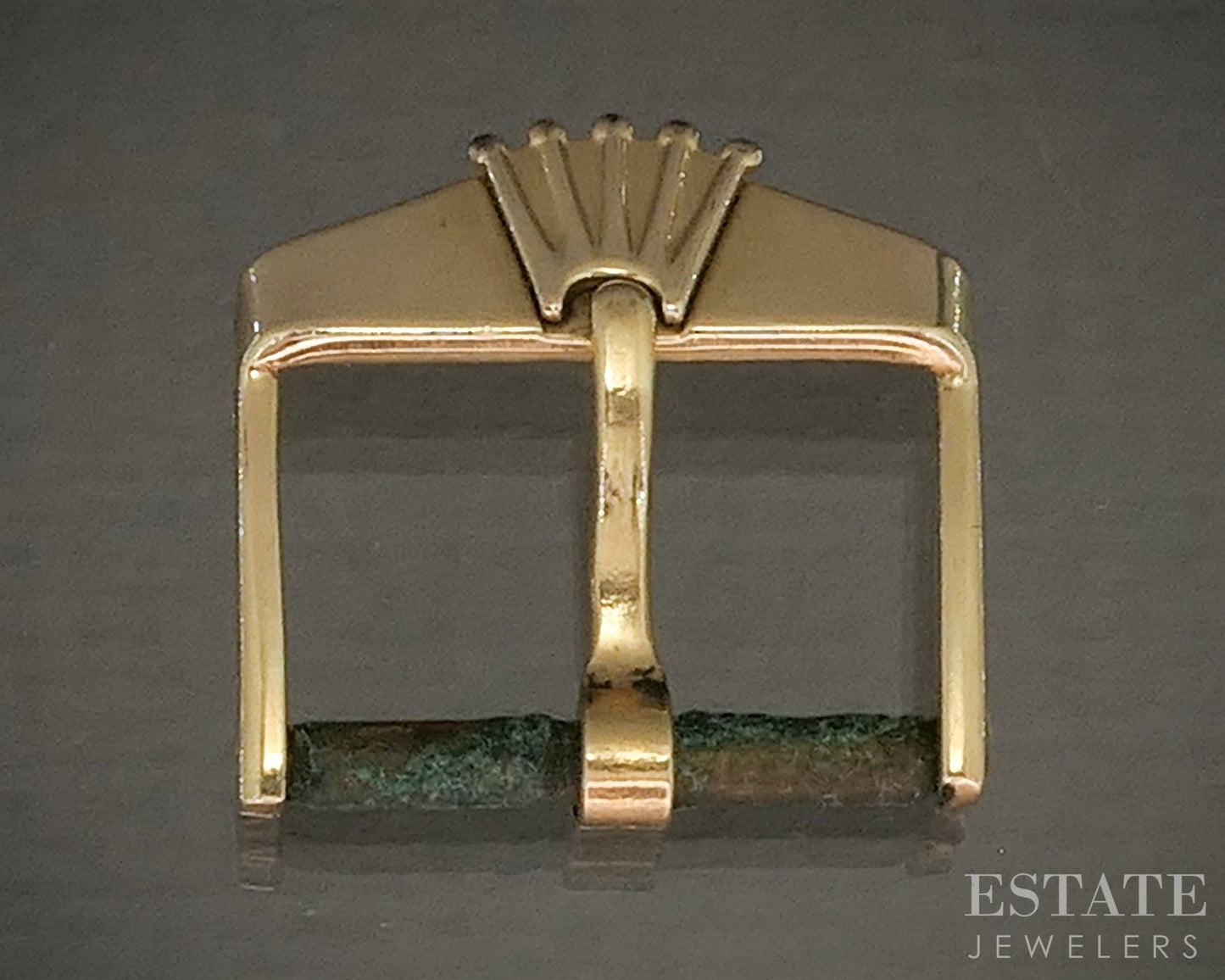 1950's 14k Yellow Gold Rolex Big Crown Shovel Buckle Clasp 3g p26802