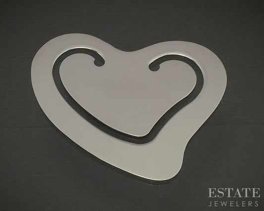 Sterling Tiffany & Co. Elsa Peretti Heart Bookmark 7.0g p26803
