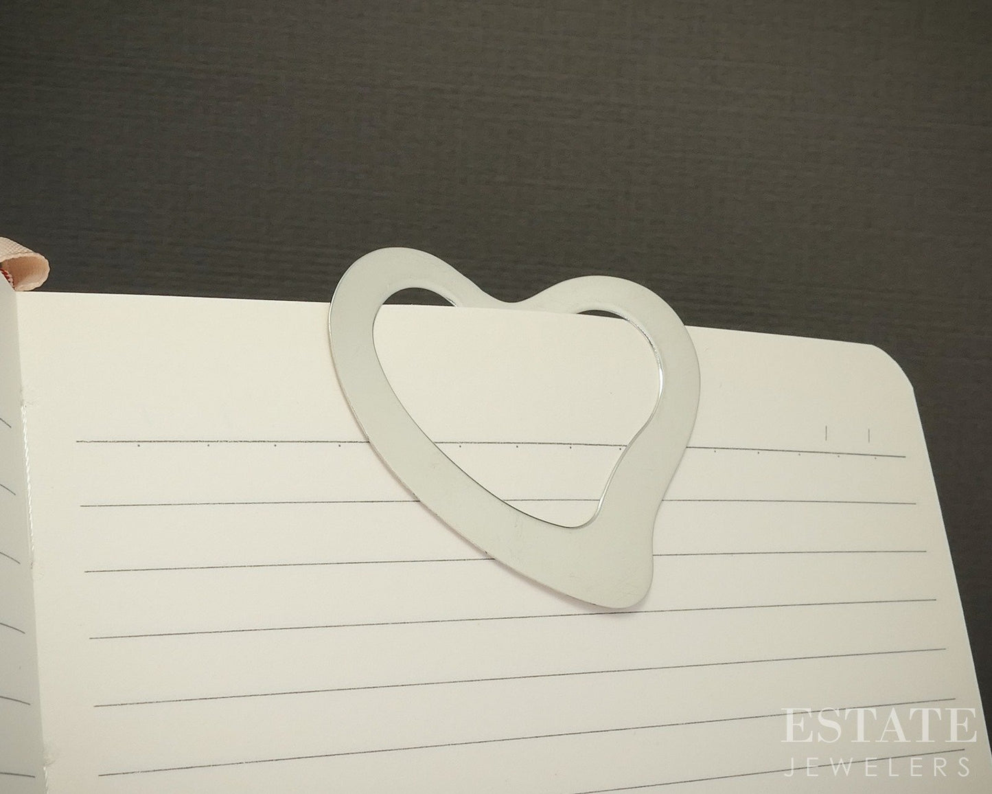 Sterling Tiffany & Co. Elsa Peretti Heart Bookmark 7.0g p26803