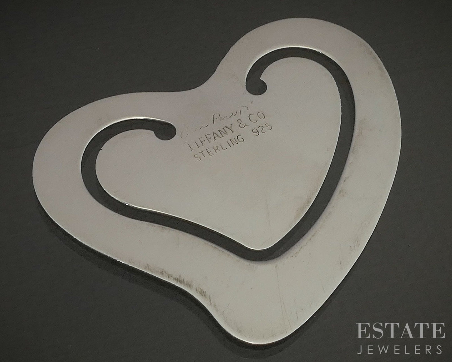 Sterling Tiffany & Co. Elsa Peretti Heart Bookmark 7.0g p26803