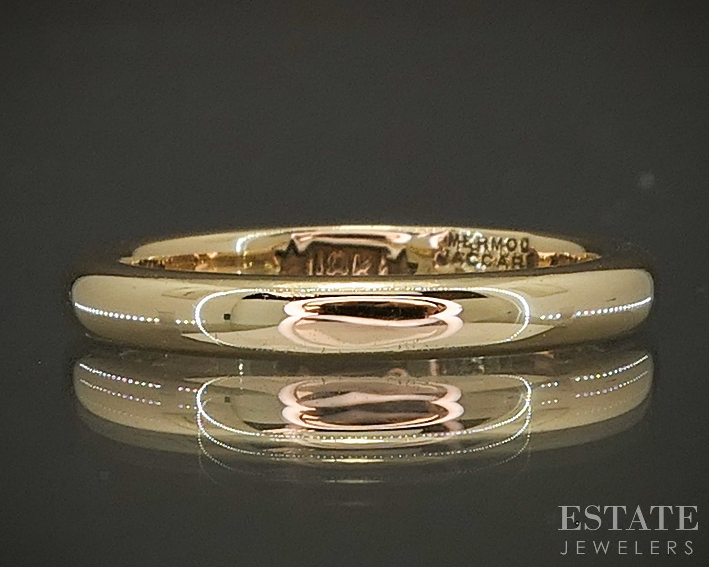 Vintage 18k Yellow Gold Mermod Jaccard King Ladies Wedding Band 3.8g p24514b