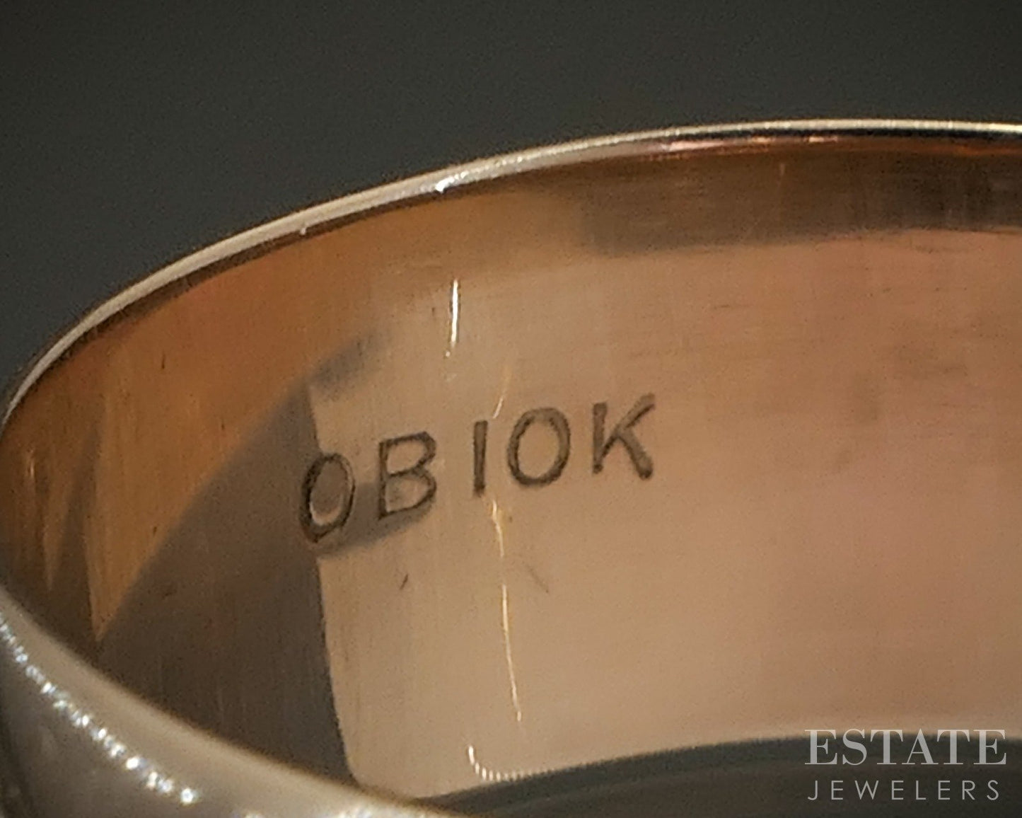 Antique Victorian 10k Yellow Gold 8mm Ostby Barton Cigar Band Ring 3.2g p25063b