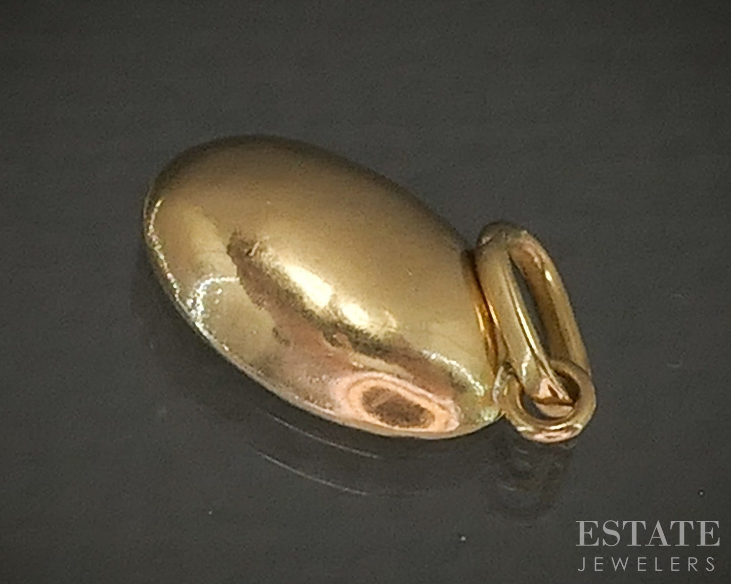 14k Yellow Gold Dimensional Coffee Bean Charm 0.4g p24809b