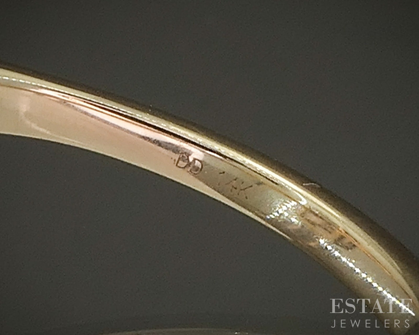 14k Yellow & White Gold OEC Baguette Natural .88ctw Diamond Ring p27182