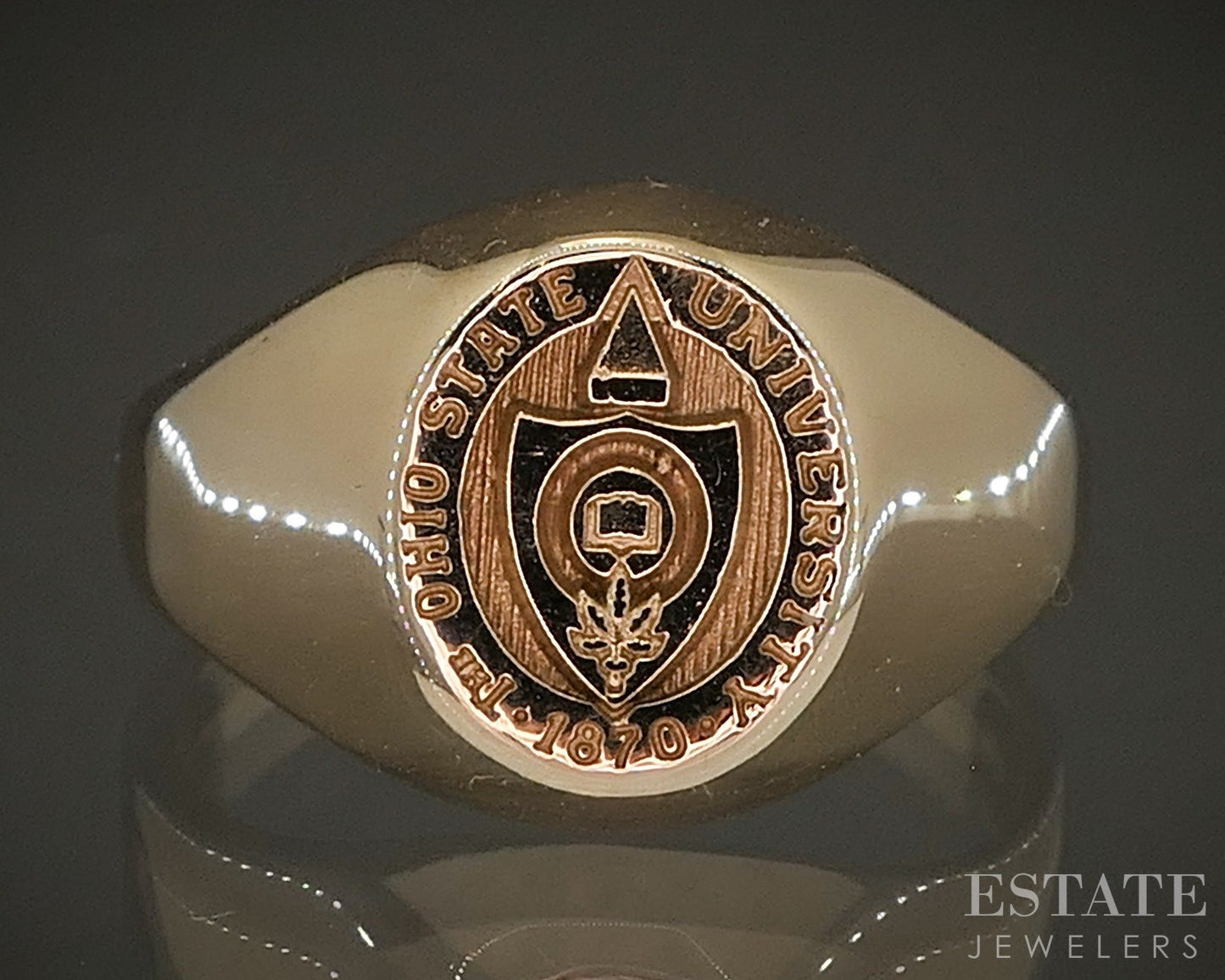 Vintage 14k Yellow Gold Ohio State Ladies Signet Class Ring 6.5g p25244