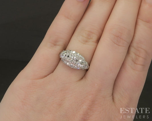 Antique Art Deco Platinum OEC Natural 1.13ctw Diamond Engagement Ring p26275