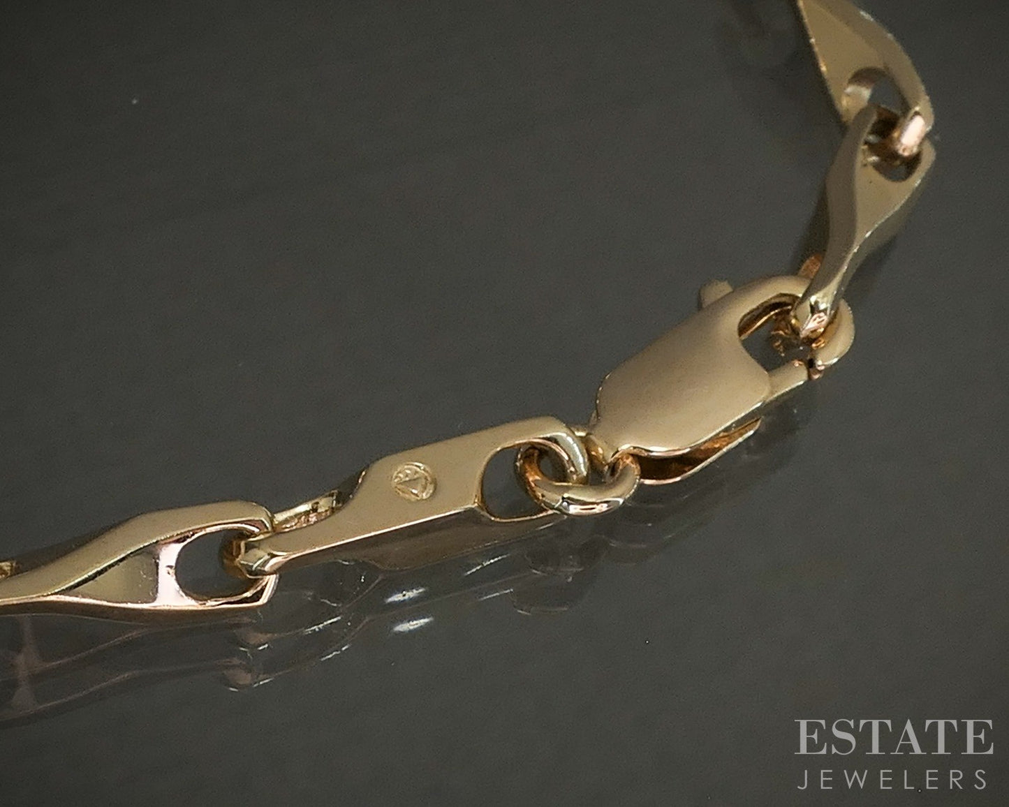 14k Yellow Gold Fancy Chain Link Ladies Bracelet 9.4g 7.25"L p26035