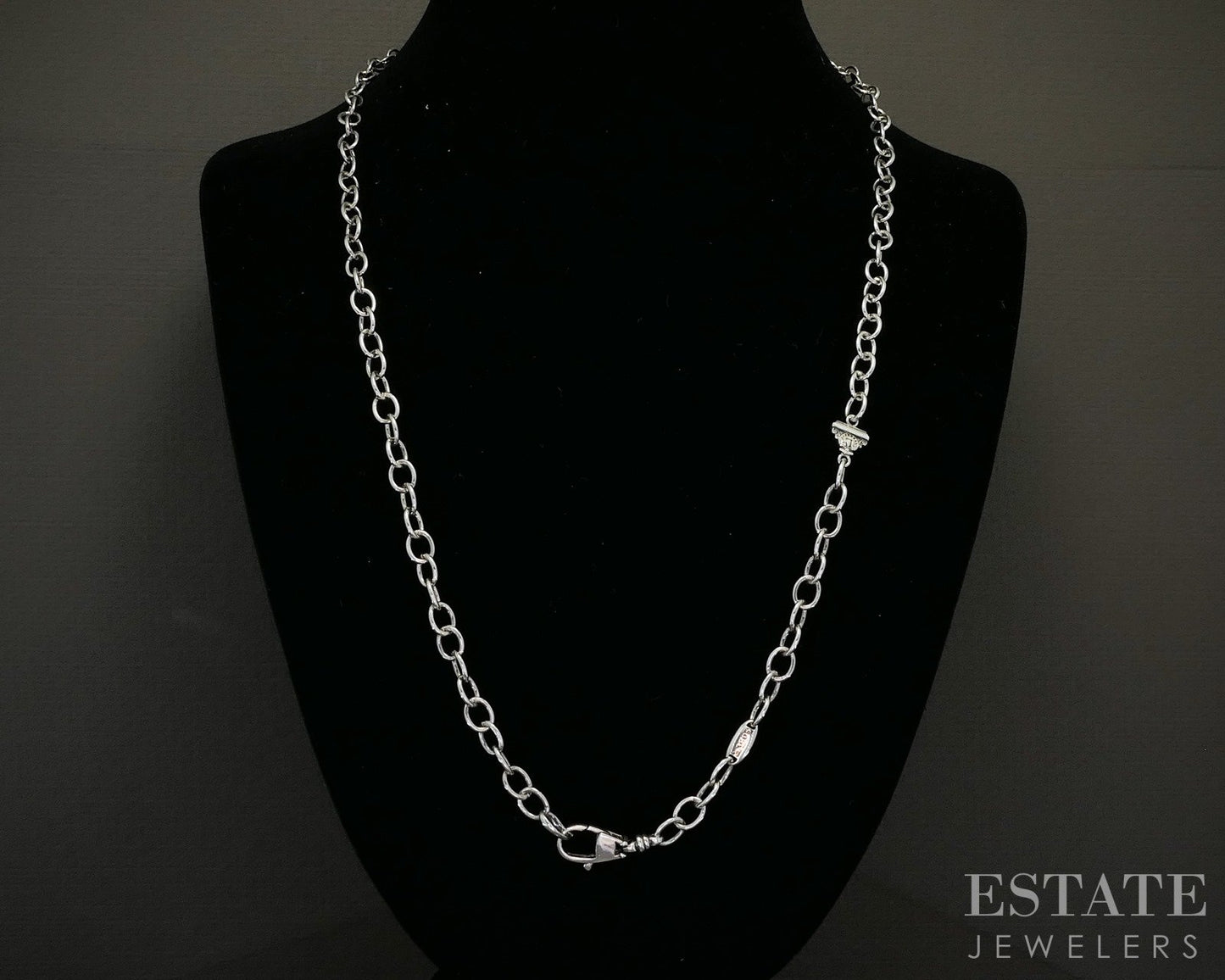 Sterling Silver LAGOS Caviar Oval Cable Necklace 19.5g 24"L p24712