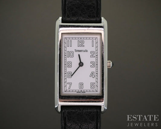 Tiffany & Co Stainless Tank Ladies Watch p18194