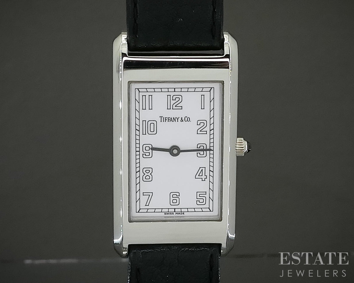 Tiffany & Co Stainless Tank Ladies Watch p18194