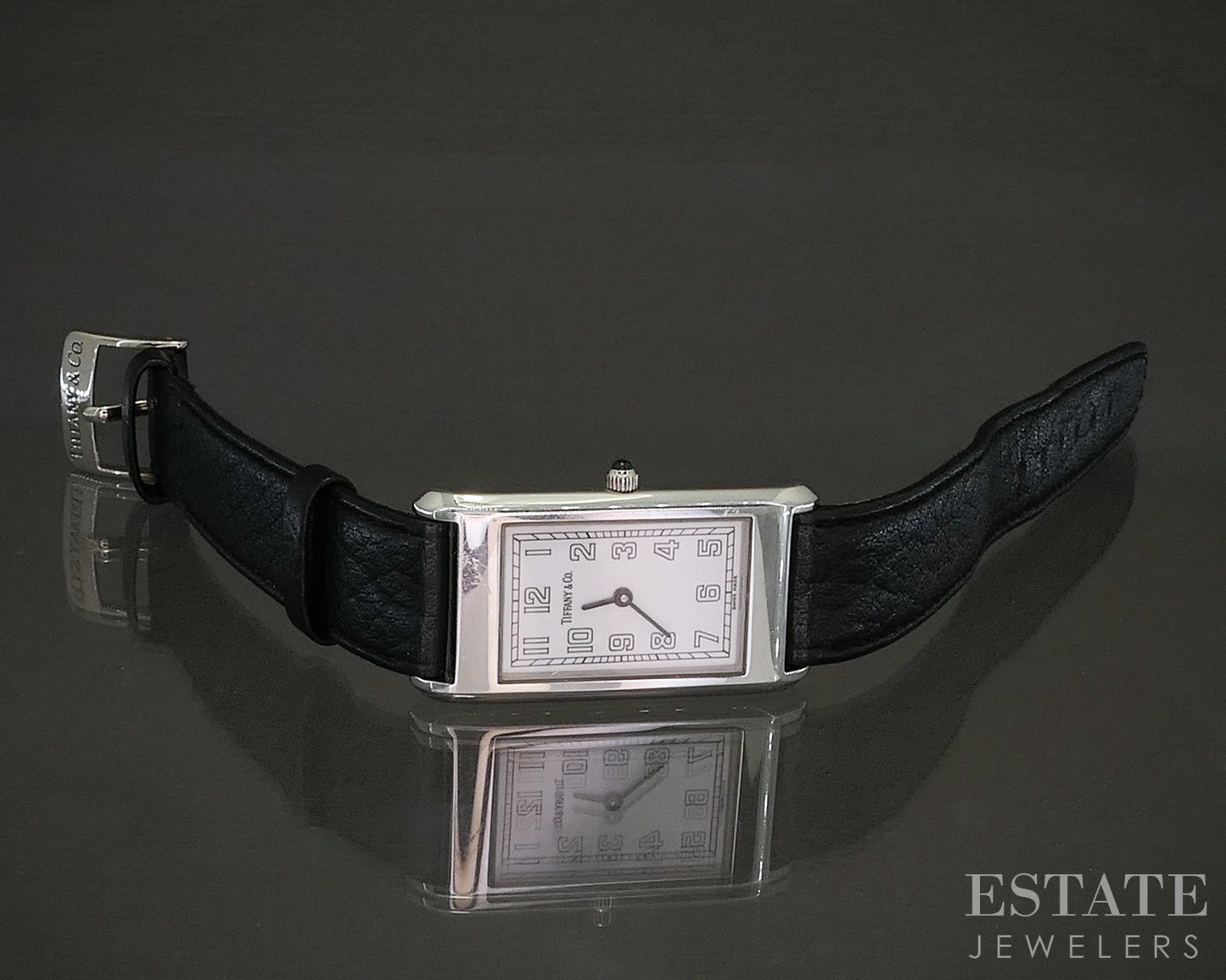 Tiffany & Co Stainless Tank Ladies Watch p18194
