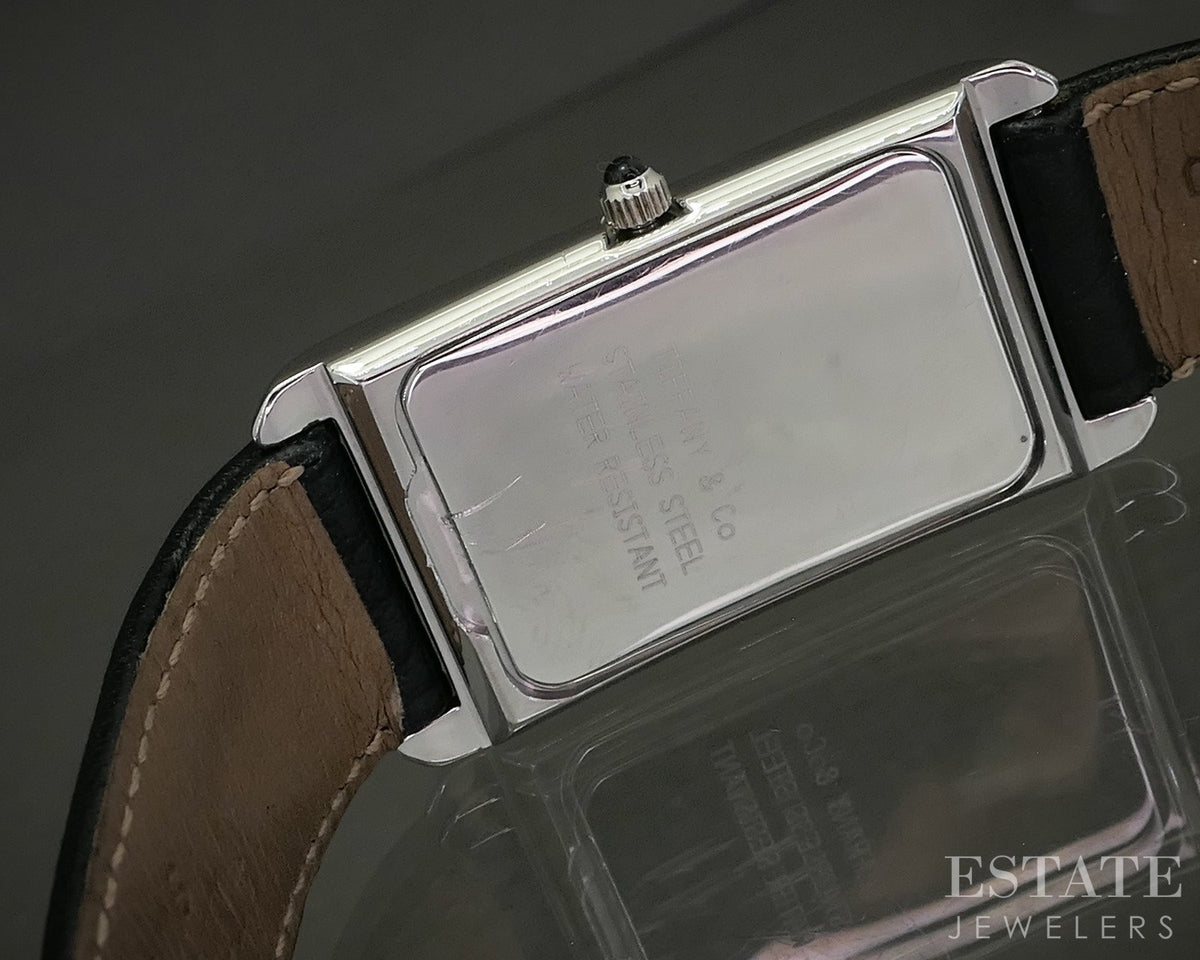 Tiffany & Co Stainless Tank Ladies Watch p18194