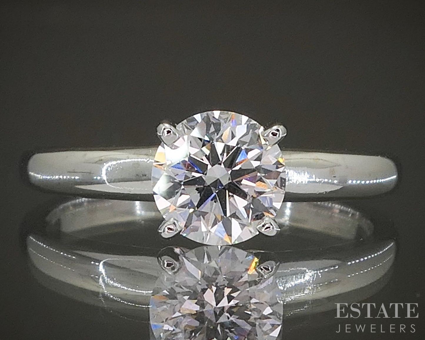 14k White Gold Round IGI .79ct Lab Diamond Solitaire Engagement Ring 2.7g p25660