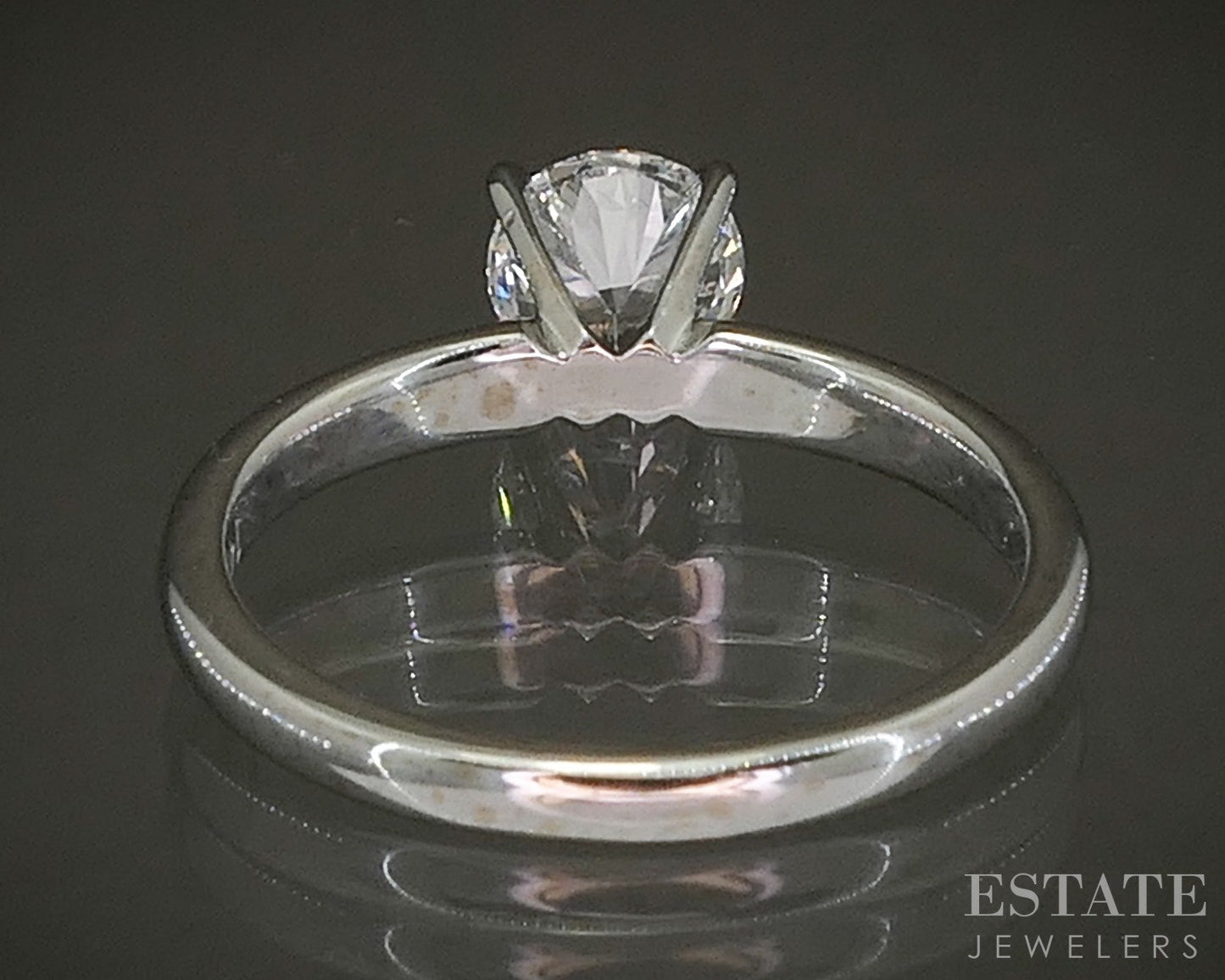 14k White Gold Round IGI .79ct Lab Diamond Solitaire Engagement Ring 2.7g p25660