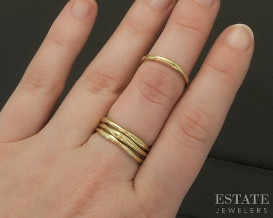 18k Yellow Gold Ippolita Stackable Band Set of 4 8.1g p25021