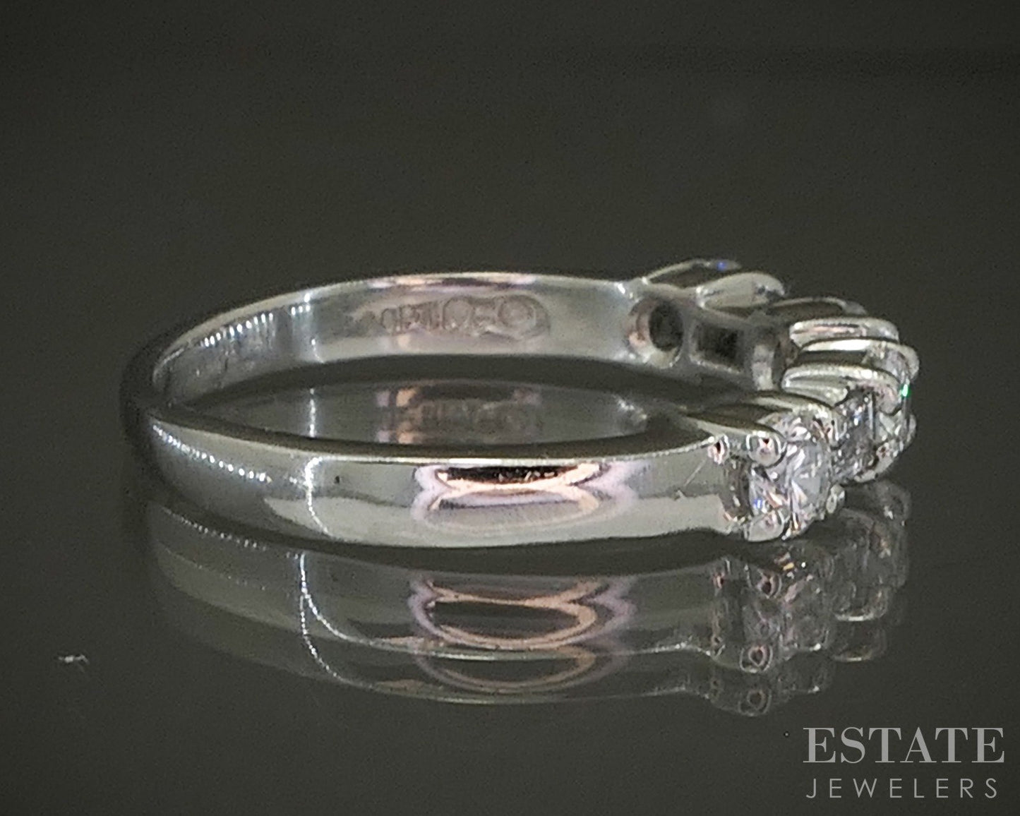Platinum Round Baguette Natural .80ctw Diamond Ladies Wedding Band 5.3g p24772