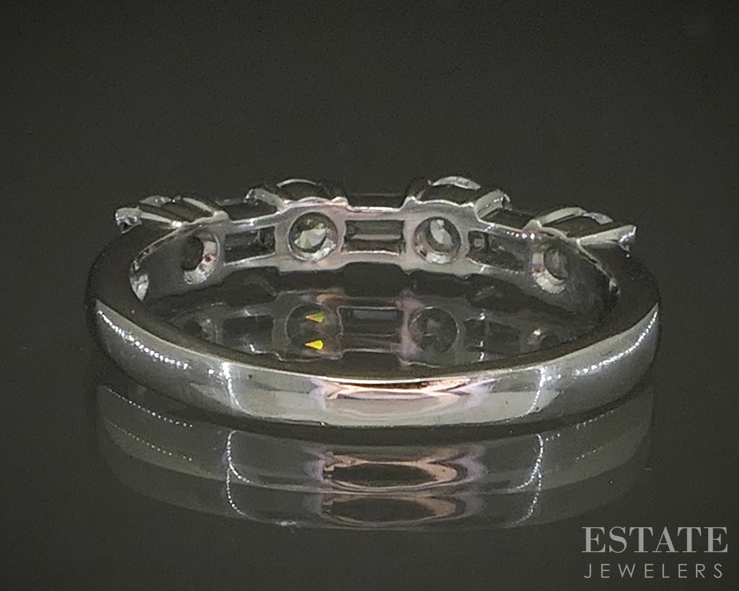 Platinum Round Baguette Natural .80ctw Diamond Ladies Wedding Band 5.3g p24772