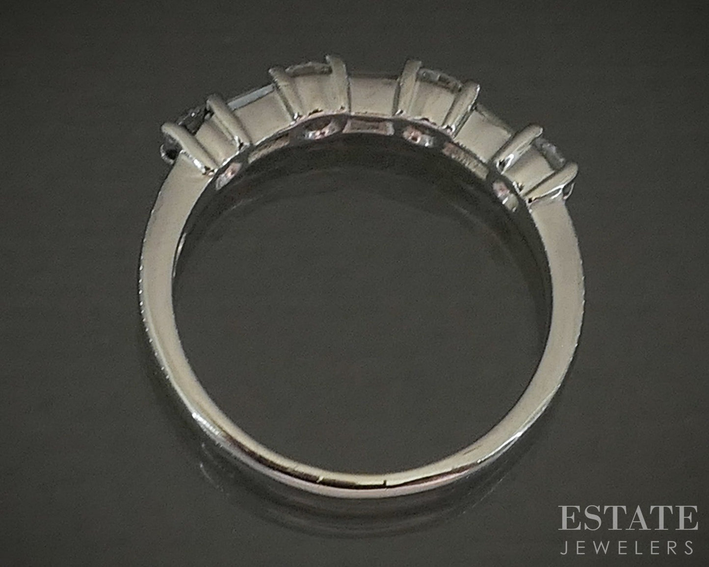 Platinum Round Baguette Natural .80ctw Diamond Ladies Wedding Band 5.3g p24772