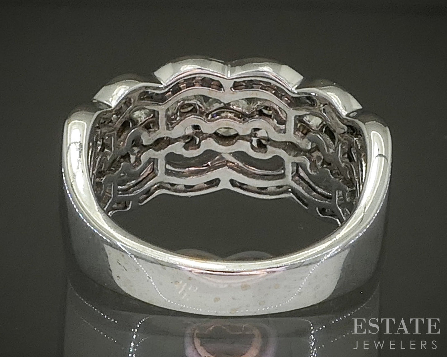 14k Vanilla Gold LeVian .80ctw Chocolate & Vanilla Diamond Ring 7.2g p25247