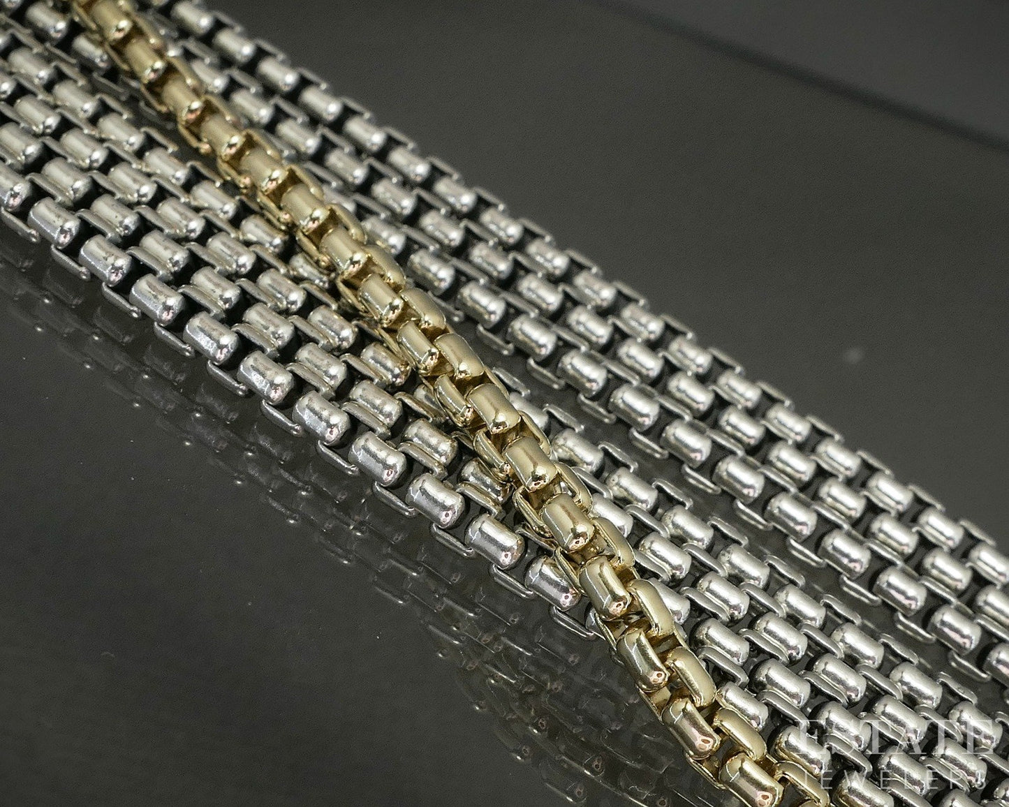18k & Sterling David Yurman 8-Row Box Chain Bracelet 94.7g 7"L p25020