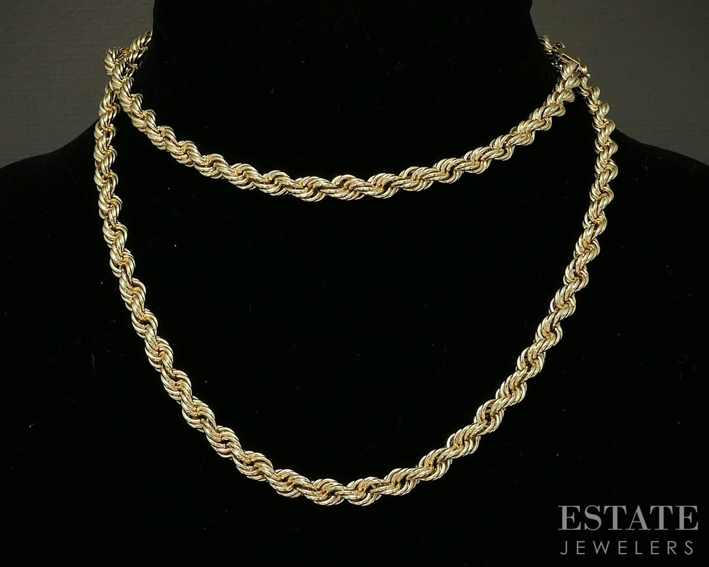 14k Yellow Gold 5.5mm Rope Chain Link Mens Necklace 36g 29.5"L p24917