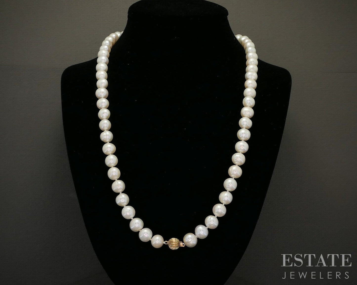 14k Yellow Gold 8.5-9.5mm Freshwater Pearl Ladies Necklace 24"L p26676