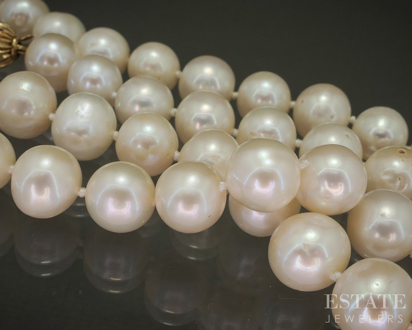 14k Yellow Gold 8.5-9.5mm Freshwater Pearl Ladies Necklace 24"L p26676