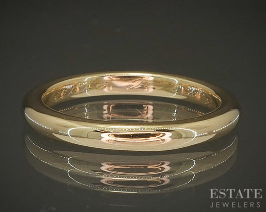 Antique 18k Yellow Gold 2.6mm Smooth Ladies Wedding Band 4.7g p27059