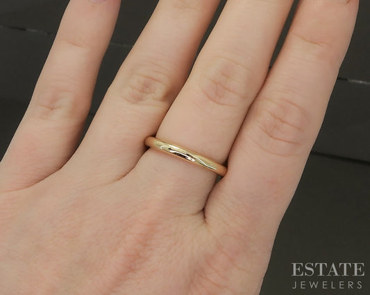 Antique 18k Yellow Gold 2.6mm Smooth Ladies Wedding Band 4.7g p27059