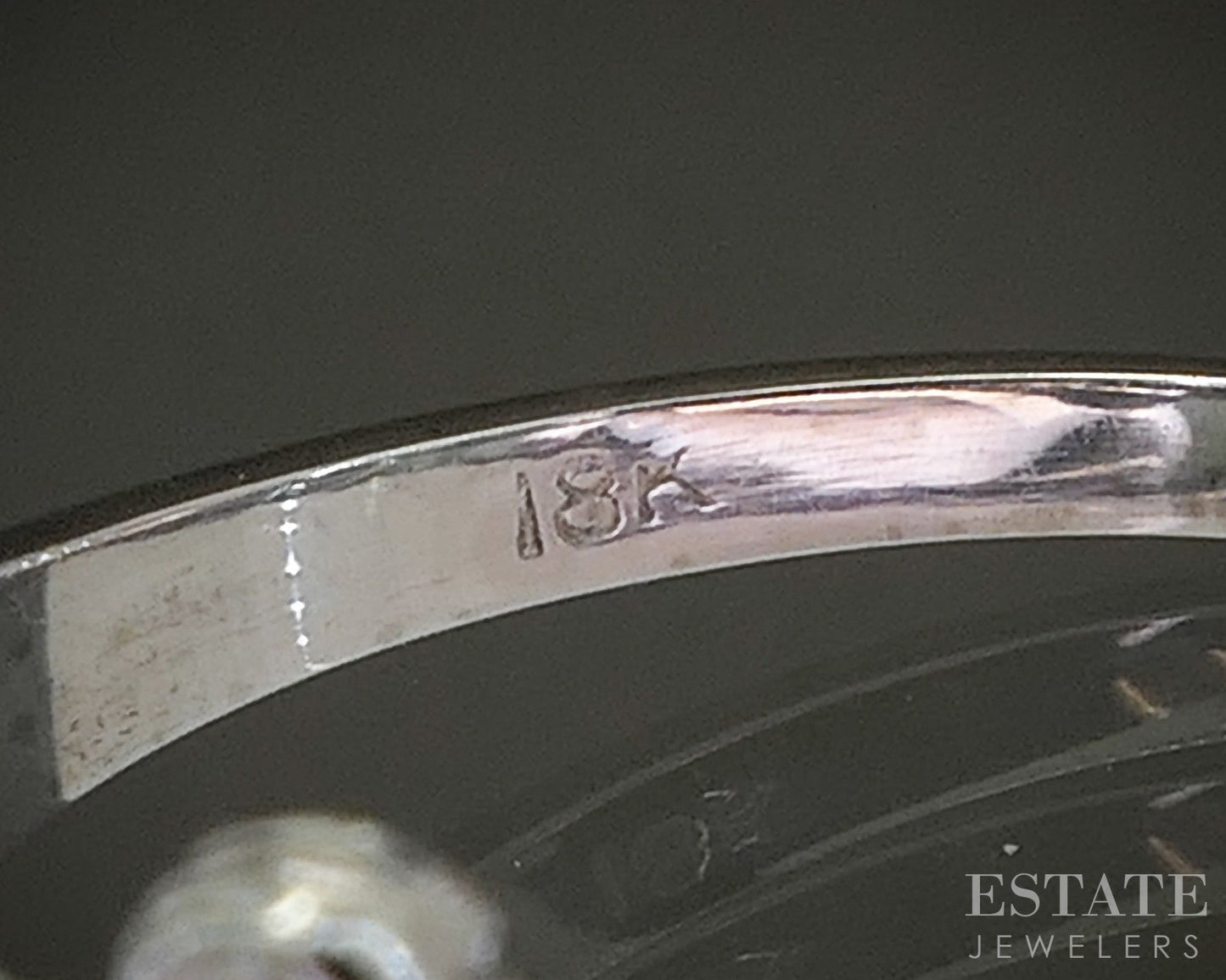 Vintage 18k White Gold Mine Cut Natural .52ct Diamond Solitaire Ring 2.7g p26012
