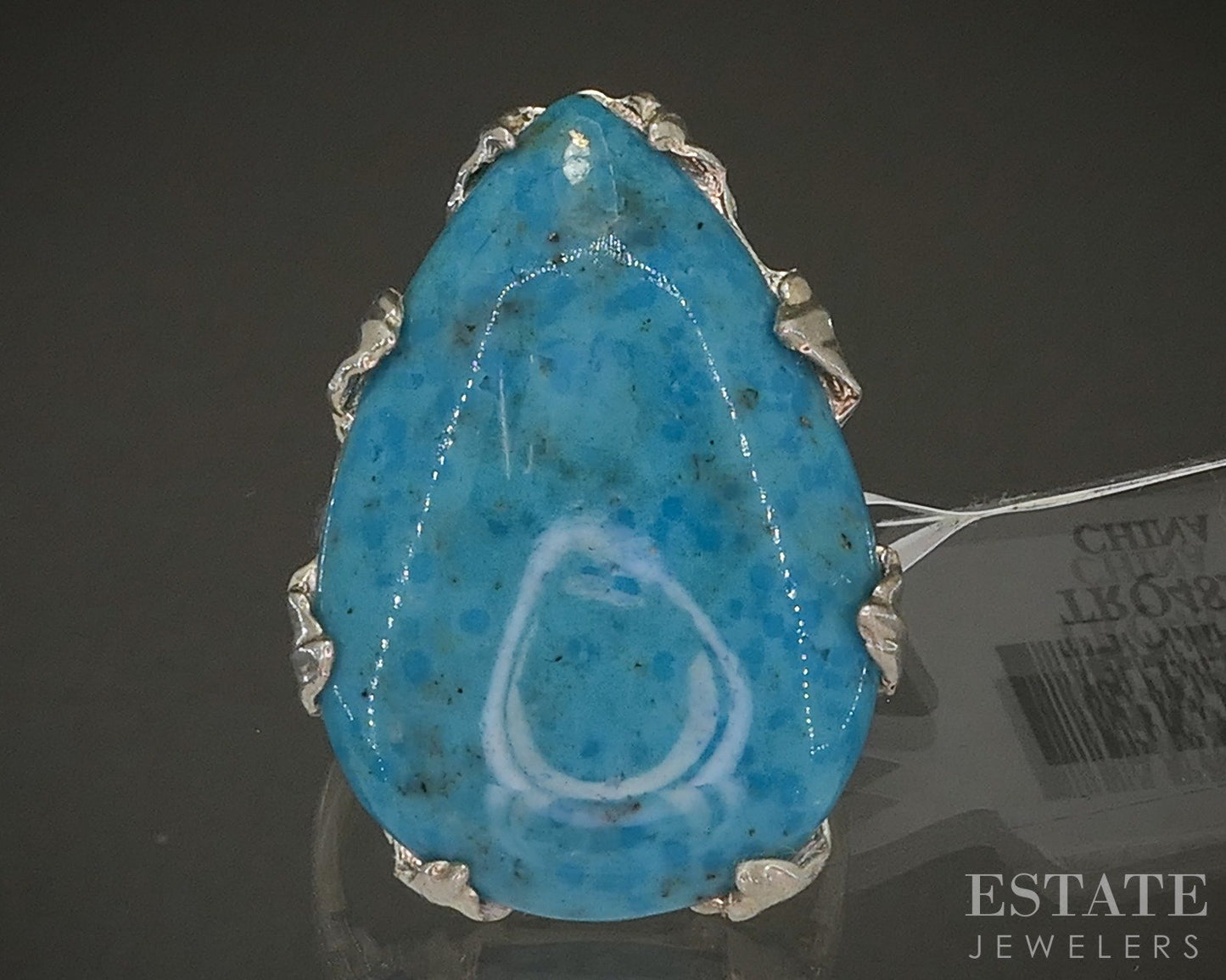 Sterling Silver Natural Kingman Turquoise Ladies Ring 8.8g p28593