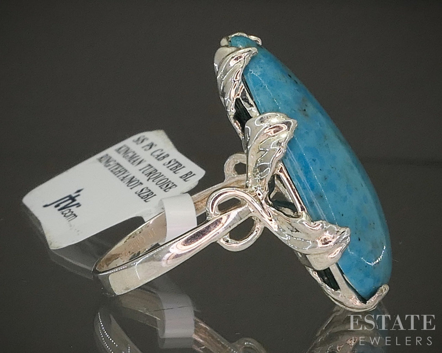 Sterling Silver Natural Kingman Turquoise Ladies Ring 8.8g p28593