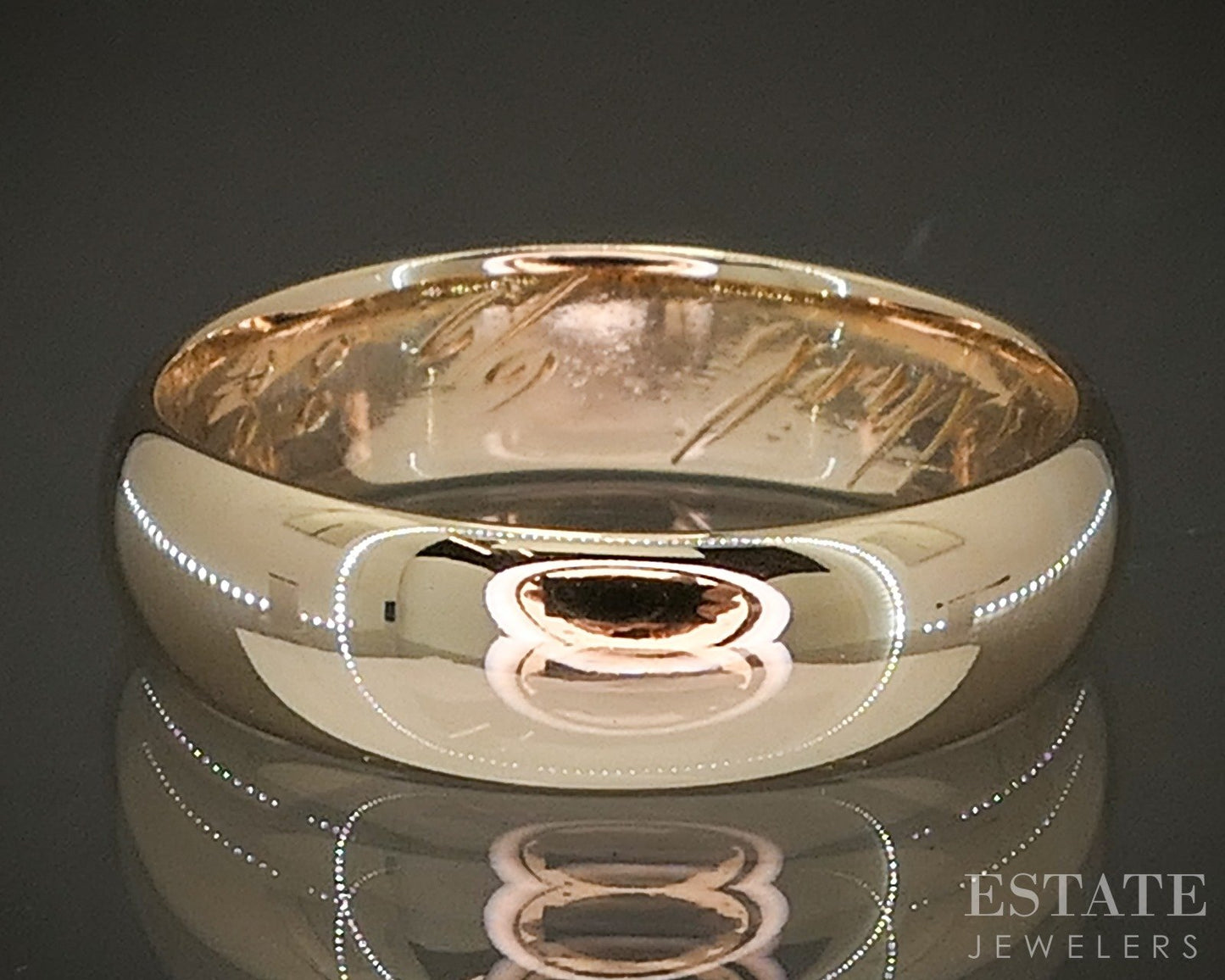 Antique 14k Yellow Gold 4.6mm Smooth Wedding Band 3.6g p27519