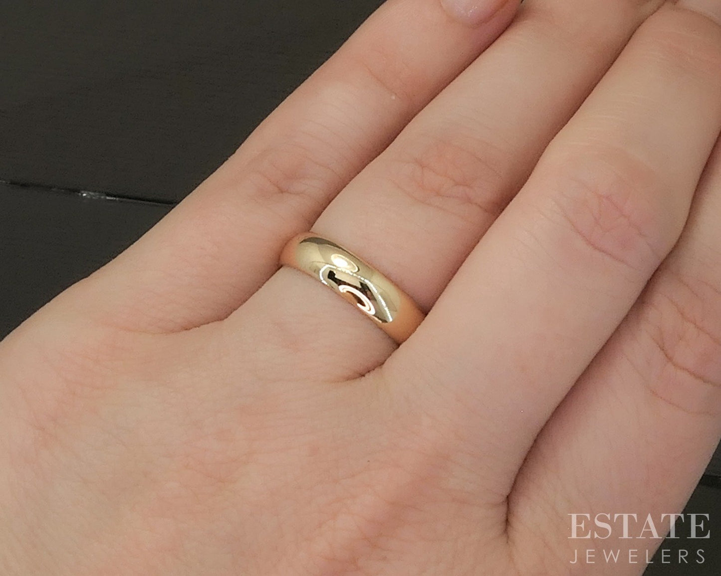 Antique 14k Yellow Gold 4.6mm Smooth Wedding Band 3.6g p27519