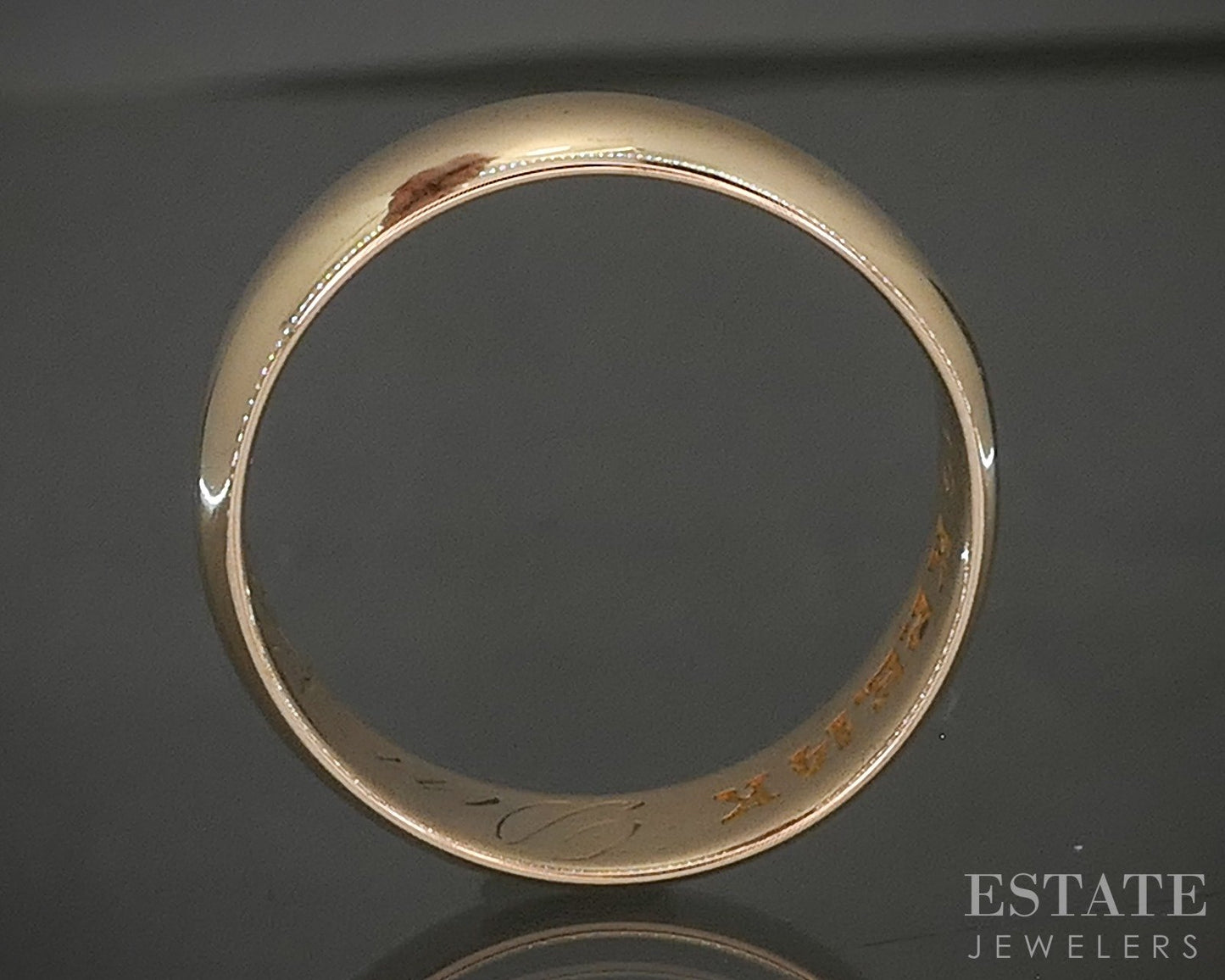 Antique 14k Yellow Gold 4.6mm Smooth Wedding Band 3.6g p27519