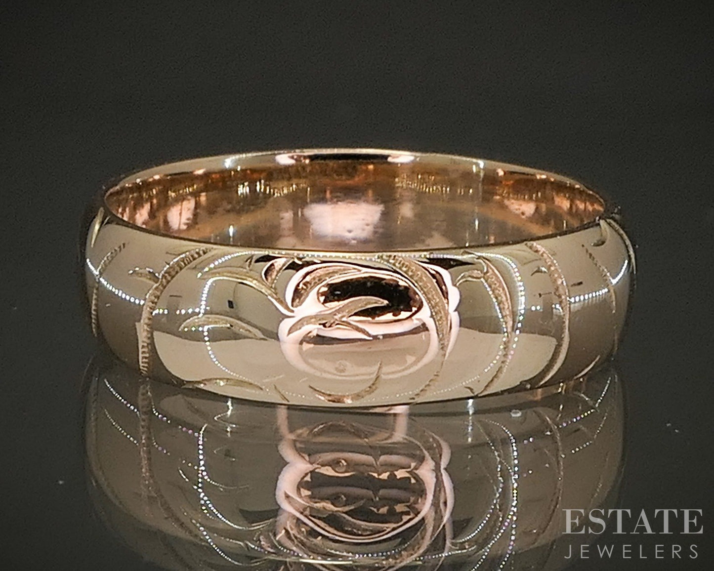 Antique 14k Yellow Gold 4.7mm Adolph Frankav & Co Wedding Band 3g p27517
