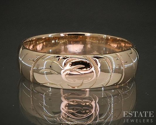 Antique 14k Yellow Gold 4.7mm Adolph Frankav & Co Wedding Band 3g p27517