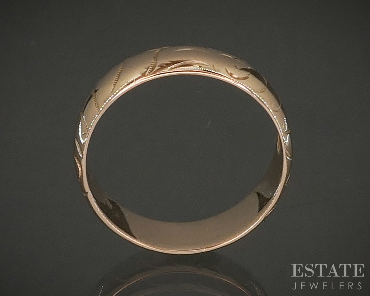 Antique 14k Yellow Gold 4.7mm Adolph Frankav & Co Wedding Band 3g p27517