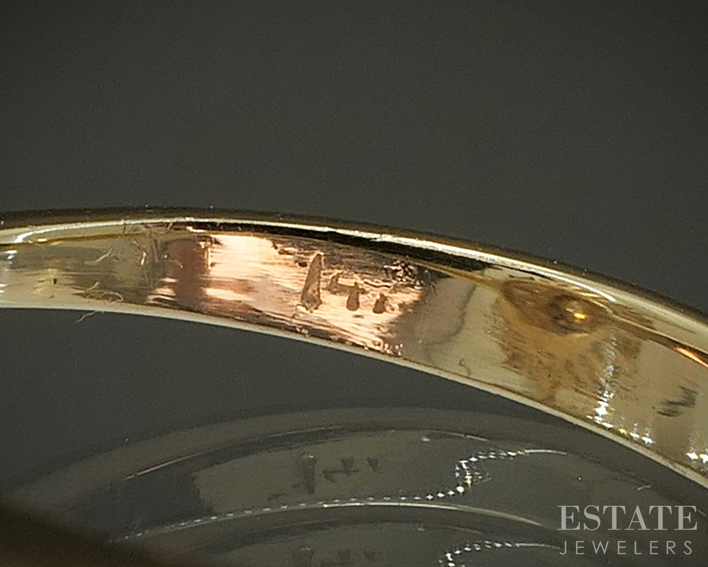 14k Yellow Gold Round Natural .66ctw Diamond Ballerina Engagement Ring p25859