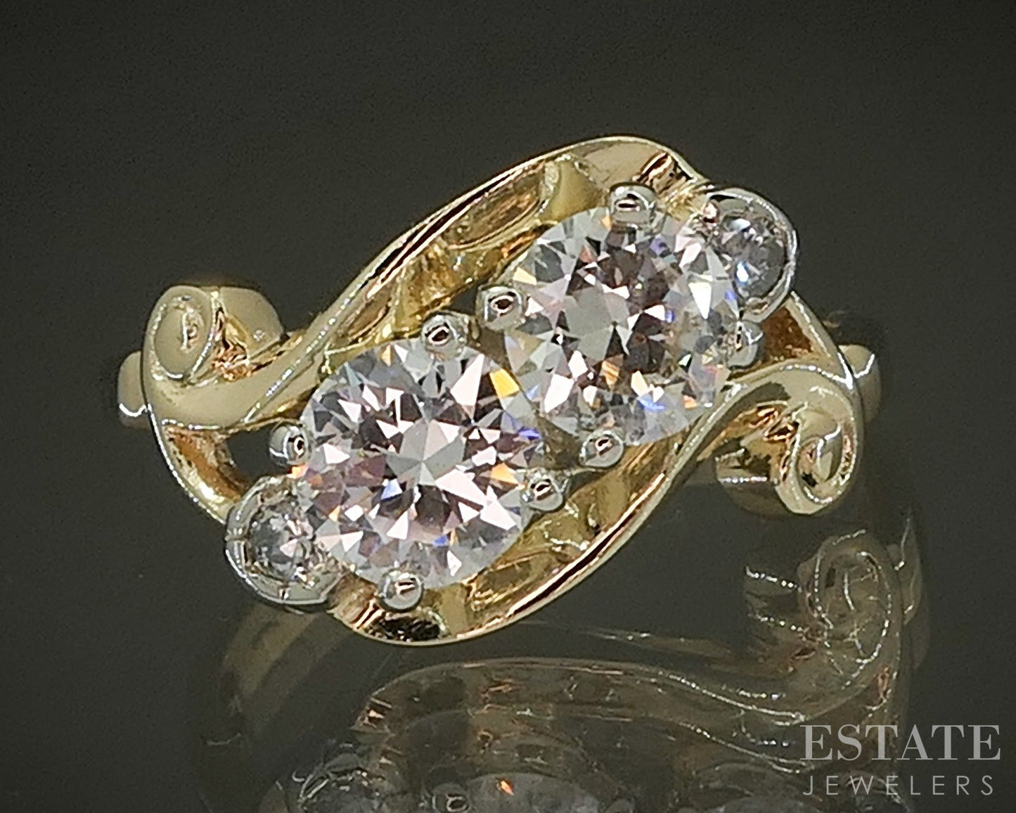 Antique 14k Yellow Gold OEC Natural 1.09ctw Diamond Engagement Ring 4.3g p26018