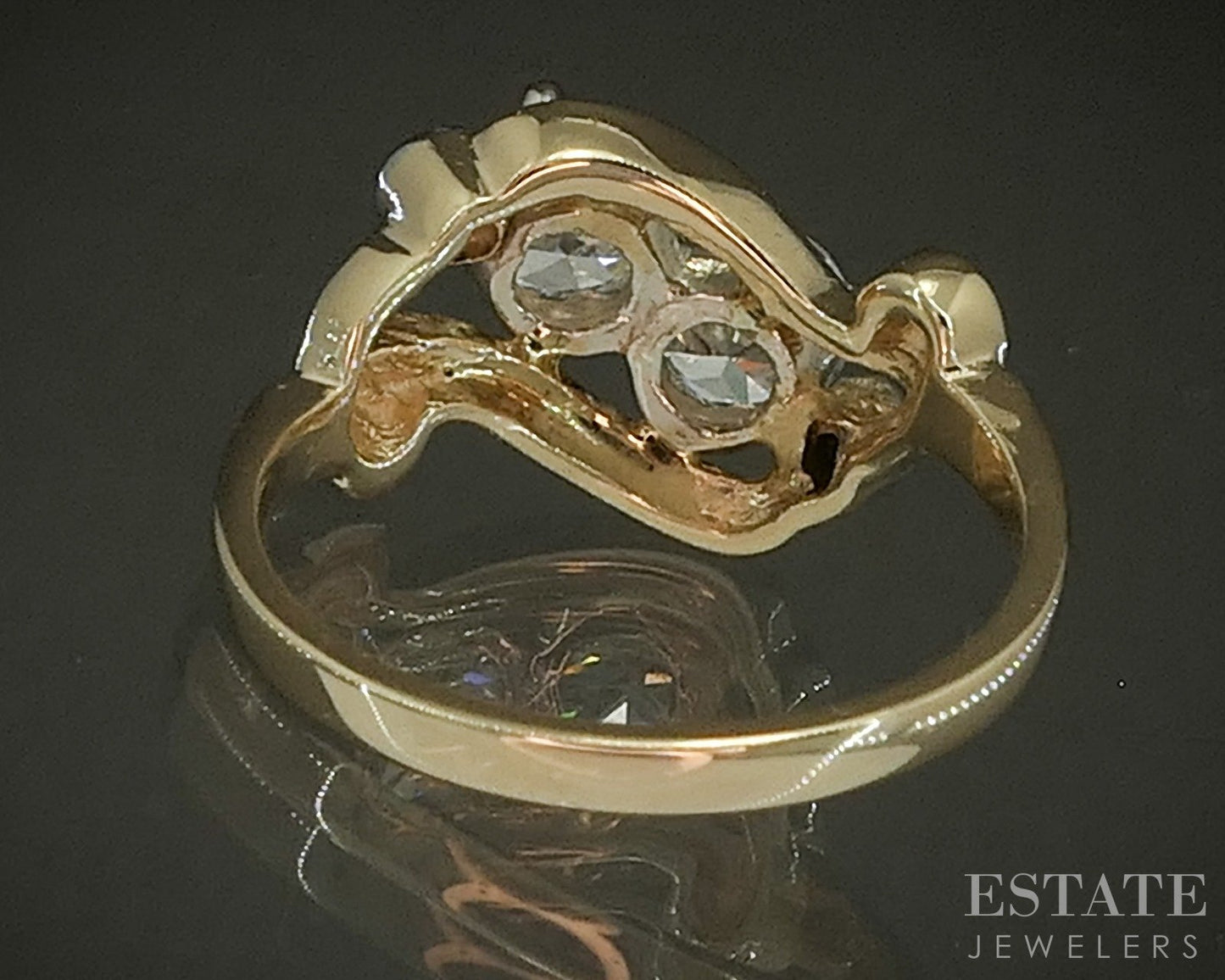 Antique 14k Yellow Gold OEC Natural 1.09ctw Diamond Engagement Ring 4.3g p26018
