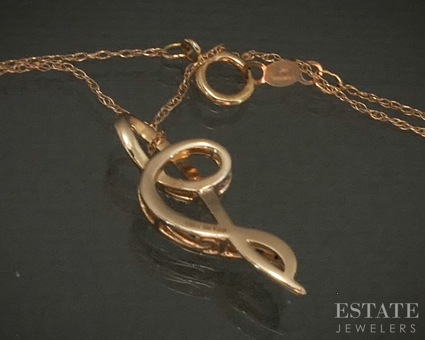 14k Strawberry Gold LeVian Natural Ombre' Sapphire & Diamond Necklace p25074