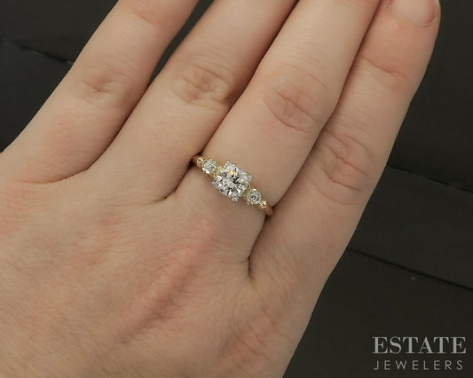 Antique 14k Yellow Gold Transitional .70ct Diamond Engagement Ring p24820