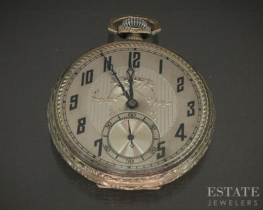 1926 Gold Filled Ball Commercial Grade Railroad Pocket Watch p22231