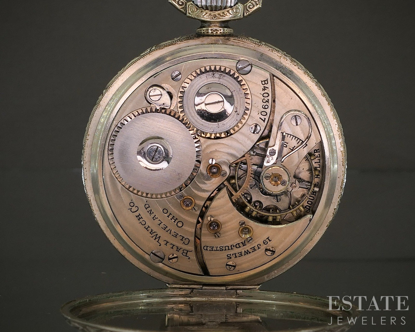 1926 Gold Filled Ball Commercial Grade Railroad Pocket Watch p22231